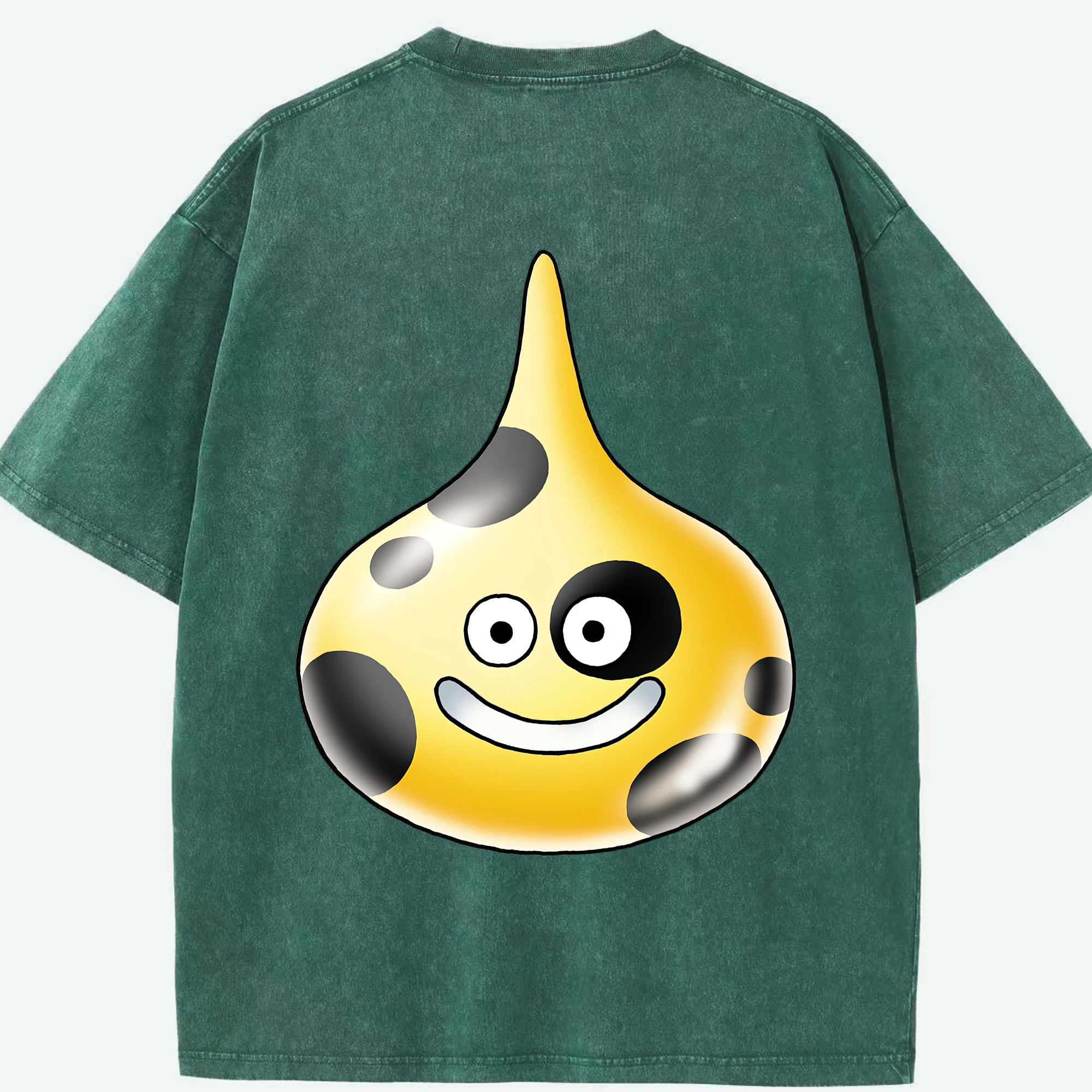 （画像用） ドラゴンクエスト Doragon Kuesuto Dragon Quest 綿100% ヴィンテージ風 半袖Tシャツ（背面プリント）
